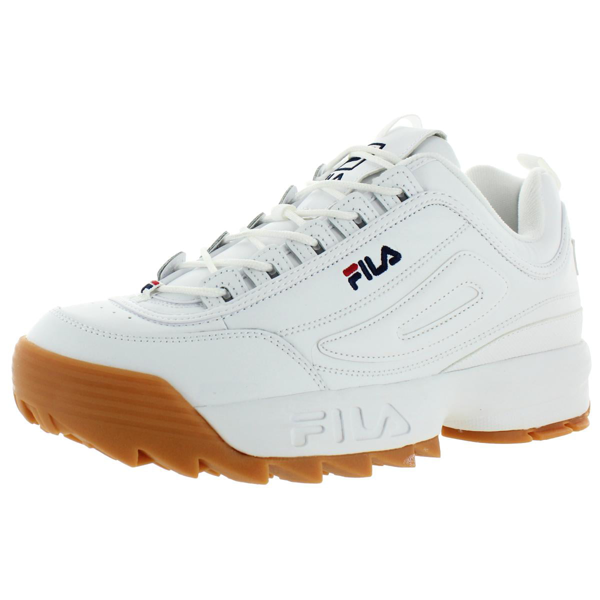 collegegeld Beperken Luidruchtig Fila Men's Disruptor Ii Premium White / Navy Gum Ankle-High Patent Leather  Sneaker - 11M - Walmart.com