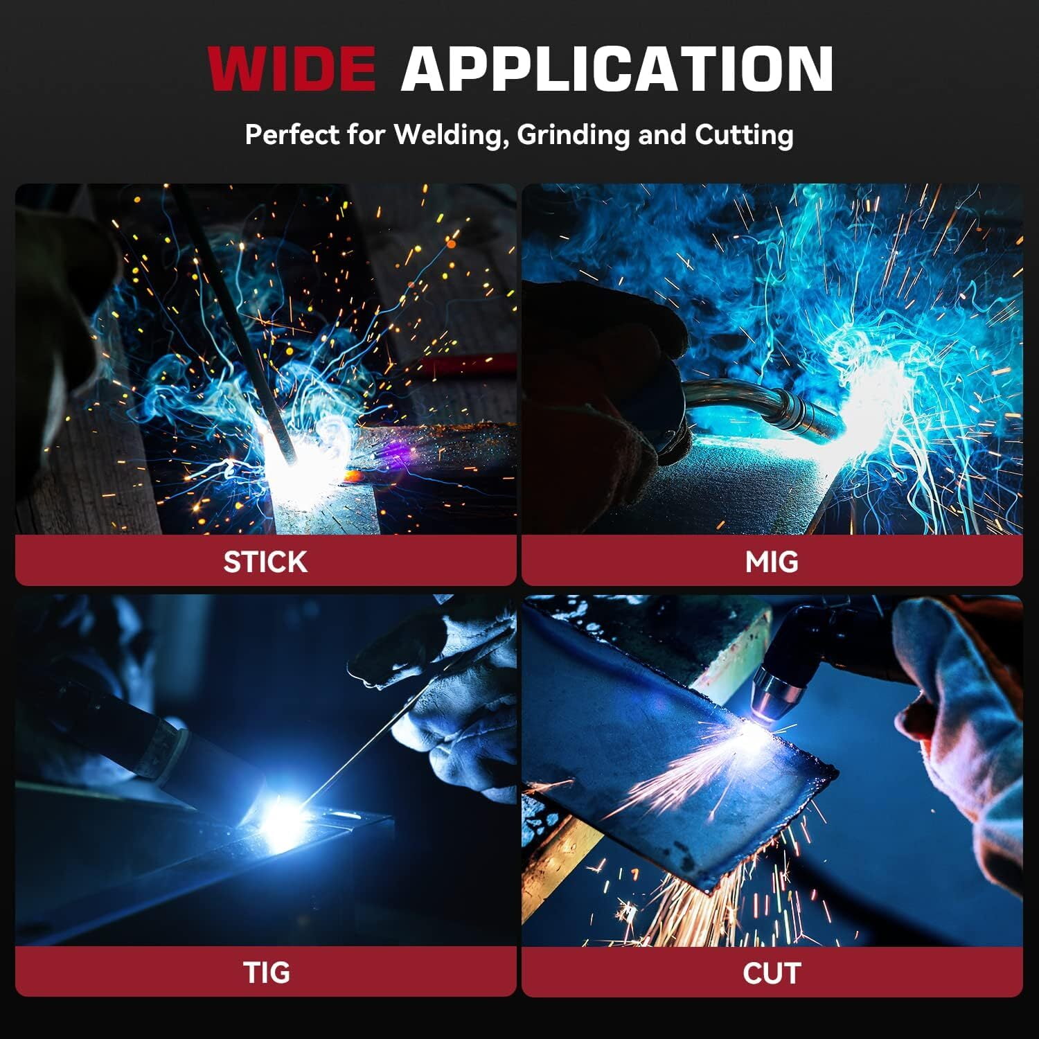 ARCCAPTAIN Welding Helmet HSH-S800 Warrior Auto-Darkening True Color Lens 4 Arc Sensors Solar Power Fast Response