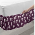 thumbnail image 2 of Arrow Bed Skirt, Repetitive Flying Angel Drawings Characters Charming Love Struck Theme, Elastic Bedskirt Dust Ruffle Wrap Around for Bedding Decor, 4 Sizes, Eggplant White, by Ambesonne, 2 of 2