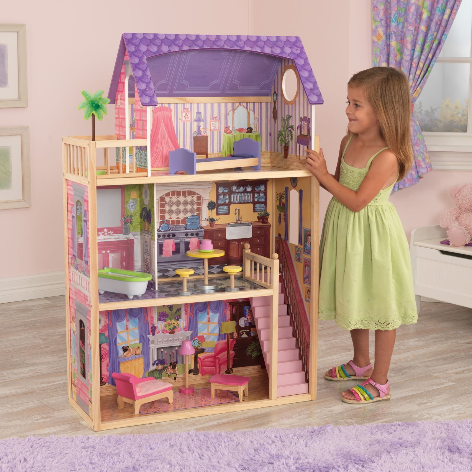 KidKraft Kayla Dollhouse with 10 Pieces 