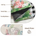 thumbnail image 6 of Area Rug for Living Room, Easter Non-Slip Indoor Large Carpet for Bedroom/Dining Room, Country Rabbits Eggs Floral Leaves Butterfly Plaid Washable Low-Profile Rectangle Floor Runner Rugs - 6 x 9 Ft, 6 of 7