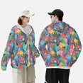thumbnail image 3 of KLL Starfish And Algae Print Men's Women’s UPF 50+ Sun Protection Outdoor Hoodie Jacket Long Sleeve Fishing Hiking Performance Shirt-Medium, 3 of 6