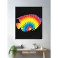 thumbnail image 2 of Tie Dye Fish Rainbow Print Hagfish Pet Hippie Peace Gift Poster Wall Art, Modern Wall Decor, 24x36 UNFRAMED, 2 of 3