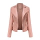 thumbnail image 1 of Chaqueta de Cuero Para Mujer Moda Casual Cómodo Soild Manga Larga Tops Outwear Odeerbi ODB184994, 1 of 7