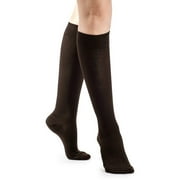 Sigvaris Well Being 146 Women's Casual Cotton 15-20 Knee High Compression Socks Brown B