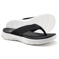 thumbnail image 3 of Comwarm Sport Flip Flops for Women, Comfortable Walking House Thong Sandals Slippers for Summer, Black White, 3 of 7