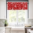 thumbnail image 2 of Curtain Valances for Windows, Christmas Elk Snowflake Christmas Tree Rod Pocket Valance Window Treatments Short Curtains for Kitchen Bathroom Living Room 54 x 18 Inches, 1 Panel, 2 of 6