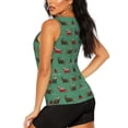 thumbnail image 3 of Easygdp Christmas Dachshund Women's Workout Tank Top, Running Top, Hiking Shirt, Quick-Dry for Running, Yoga, Hiking - Large, 3 of 9