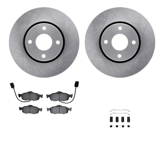 Dynamic Friction Company Front Brake Rotors with 5000 Advanced Brake Pads includes Hardware 6512-56094