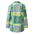 thumbnail image 4 of Blazer Décontracté pour Femmes Mi-Long Blouse Boutonnée Down Cardigan Ajusté Col en V Veste de Loisirs Imprimée Mode, 4 of 6