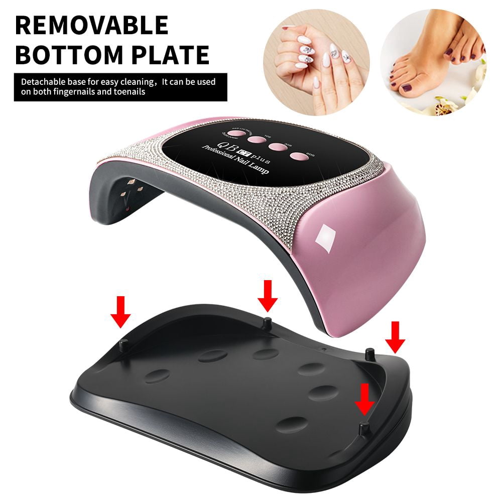 Professional UV LED Nail Lamp, LIMEGIRL Nail Dryer for Gel Polish, 4 Timers UV Nail Lamp Professional Nail Light,57Pcs Lamp Beads and Automatic Sensor