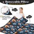 thumbnail image 3 of Baseballs and Flames Blue Teens Toddler Nap Mat with Pillow, Sleeping Mat Bag for Preschool Daycare 59"x22", 3 of 6