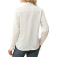 thumbnail image 6 of Long Sleeve Cotton Button Up Shirts for Women Wrinkle Free Formal Dressy Shirt Classical White Shirt, 6 of 6