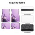 thumbnail image 5 of Xecao Lavender Roses Arrangement Print Car Foot Mat Set of 4 Pieces Neoprene All-Weather Dust-Proof Stain-resistantCar Interior Decorative mats Non-Slip Mats, 5 of 6