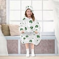 thumbnail image 7 of joogoo Wearable Blanket Hoodie for Leaf Clover Oversized Sherpa Hooded 3-14 YR M, 7 of 7