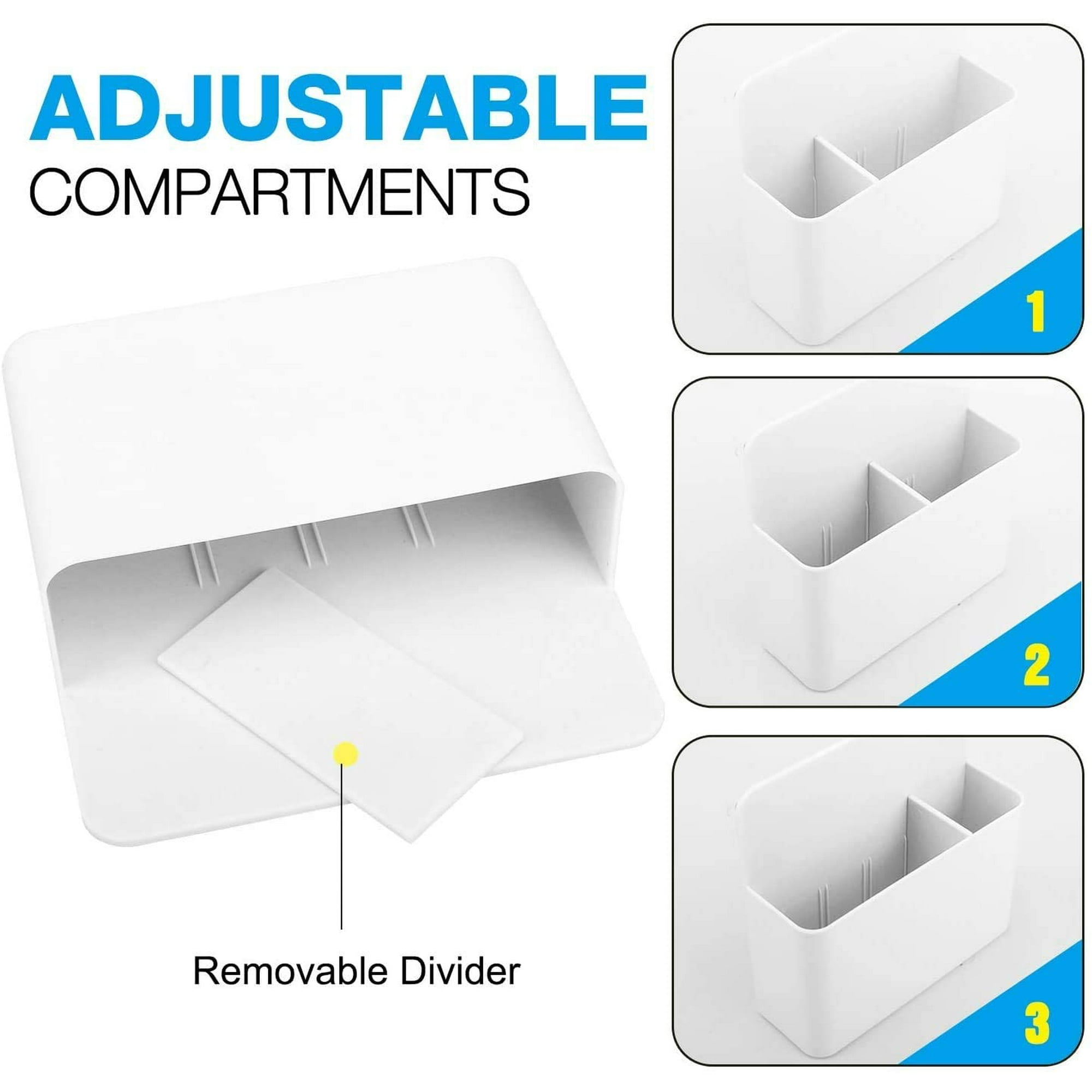 Lot 2 Blanc Porte-Documents Magnétiques Blancs - Lot De 2 Range-papiers A4 Avec Aimants Pour Tableau Blanc, Frigo Ou Bureau Porte Lettres Tableau Blanc