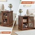 thumbnail image 6 of Joaxswe Wood 3-Piece Adult Coffee Table Sets Includes 1 and 2 End Tables Home Accent Furniture for Living Room, Brown, 6 of 9