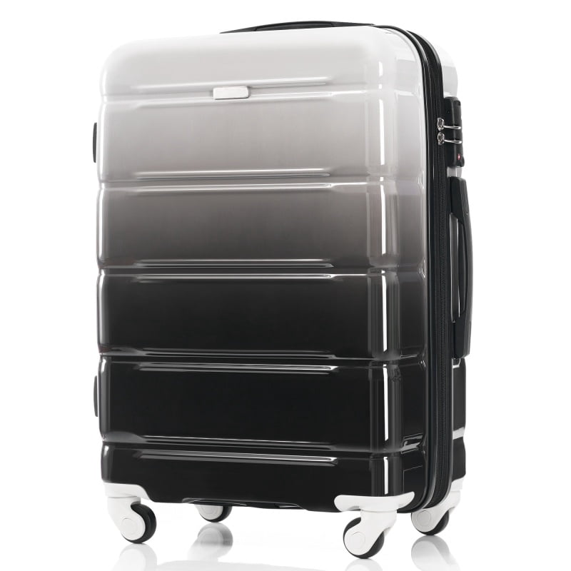 Luggage Set of 3, 20-inch with USB Port, Airline Certified Carry-on Luggage with Cup Holder, ABS PC Hard Shell Luggage with Spinner Wheels, Gradient Blue
