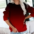 thumbnail image 2 of Dyegold Womens Casual Long Sleeve Sweatshirt Crew Neck Cute Gradient Pullover Tops Oversized Sweater Shirt Fall Fashion 2023, 2 of 5