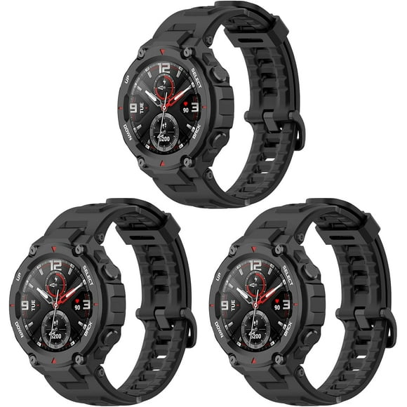 3 Pack T-Rex Pro Bands for Men Smartwatch Accessory for Amazfit T-Rex (A1918) Watch Bands Strap Compatible with Amazfit T-Rex Pro Bands
