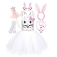 thumbnail image 2 of Lovely Baby Easter Tutu Dress Girls Cosplay White Rabbit Bunny Tulle Dress con orejas rosadas Hairbow Kids Birthday Party CostumeM (4-5T) Gao Jinjia LED, 2 of 2