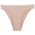 thumbnail image 2 of Swuxness Women's Low Waist Thong Briefs, Panties for Women, Women's Solid Color Seamless Comfortable Breathable Thin Low Briefs Panties Pink, L, 2 of 3