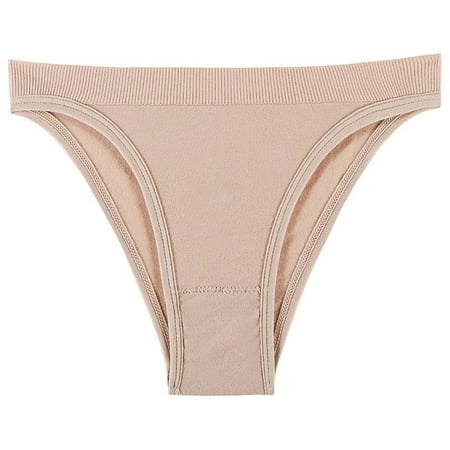 Scyoekwg Women s Underwear Ladies Underpants Solid Color Stretchy Comfort Hipster Panties Low Waisted Underwear Knickers Underpants(Pink XL)