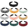 thumbnail image 1 of 10 diademas anchas mejoradas, turbante con nudo, banda para el cabello, accesorios elásticos para el cabello para mujeres, 10 colores, 1 of 5