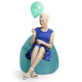 thumbnail image 2 of Gouchee Home Easy Turquoise Bean Bag Chair – Soft Polyester Microfiber Fabric with Polystyrene Bead Filling, Suitable for Adults and Teens, Lightweight & Portable Seating for Dorm or Living Room, 2 of 7