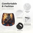 thumbnail image 6 of Lsque Maple Leaf Meditating Squirrel Printed Women's Running Shorts with Liner Pockets,Elastic Quick Dry Workout Athletic Gym Yoga Shorts,Womens High Waist Shorts-XX-Large, 6 of 9