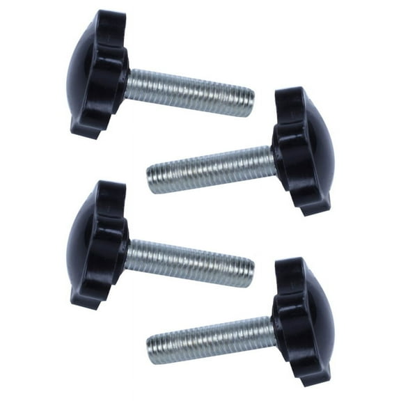 4 Pcs M8 x 30mm Male Thread 32mm Star Clamping Knob Black