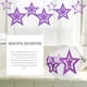 thumbnail image 4 of Yuarrent 7 piezas de decoraciones de estrellas colgantes de estrellas colgantes huecos adornos decorativos para festival de actividades, plata Kits de decoración para fiestas Violeta, 4 of 6