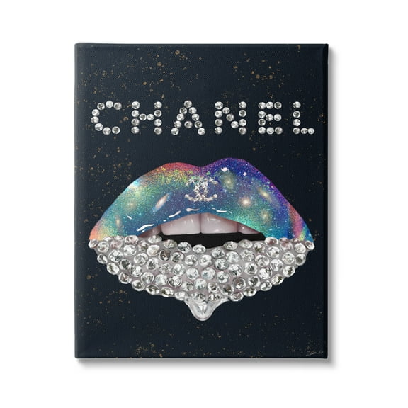 Stupell Industries Glam Diamond Lipstick Beauty & Fashion Painting Gallery Wrapped Canvas Print Wall Art, 16 x 20