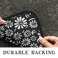 thumbnail image 6 of Black Daisy Flower White Blooms Pattern Door Rugs,Washable Non Slip Door Mats Indoor,Decorative Door Mats,Entry Mat Indoor for Entrance,Bedroom,Kitchen,Bathroom,30"x17", 6 of 6