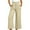 Beige, variant on Lovskoo 2024 Women's Full Length Cotton and Linen Pants Casual Slim High Elastic Waist Color Sports Pants Black