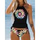 thumbnail image 1 of Traje de baño para mujer con estampado conservador, dividido, colorido, multicolor, diverso, biki, 1 of 6