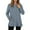 Blue, variant on Wdgfv Soft Fleece Lined Pullover Women European Style Womens Loose Fit Round Neck Pullover Sweater Featuring Side Slit Hem And Convenient Front