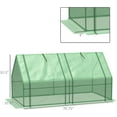 thumbnail image 5 of PetFurnishn 6' x 3' x 3' Portable Mini Greenhouse Outdoor Garden with Large Zipper Doors and Water/UV PE Cover, Green, 5 of 9