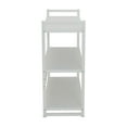 thumbnail image 6 of Household Essentials 3 Tier Low Profile Wide Bookshelf, White Wood and White Metal, 6 of 8