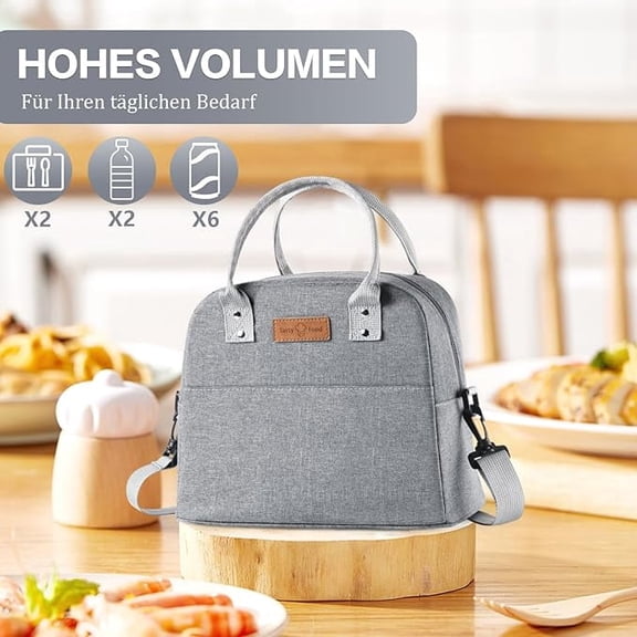 Insulated Lunch Bag for Women & Men – Reusable Thermal Lunch Purse with Shoulder Strap, Leakproof & Lightweight for Work, Office & Travel