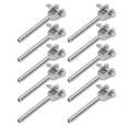 thumbnail image 1 of 10 Pcs de Raccords de Mâchoire en Acier Inoxydable 316, Résistant à la Corrosion et à la Rouille, Matériel de Câble avec Surface Polie, Design à Mâchoire Ouverte, Goupille de Sécurité et Fil pour Voies Marines, Industrielles et Aériennes, 1 of 6