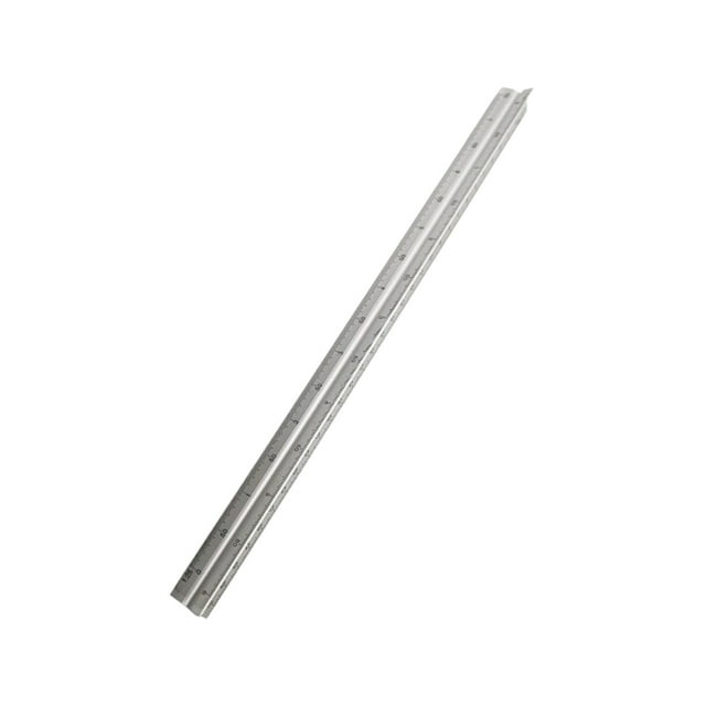 pitrice Architects Scales Ruler Portable Professional Scaled 30cm Replacement Measuring Straight Drawing Plotting Rulers Tool Small Scale Silver 1