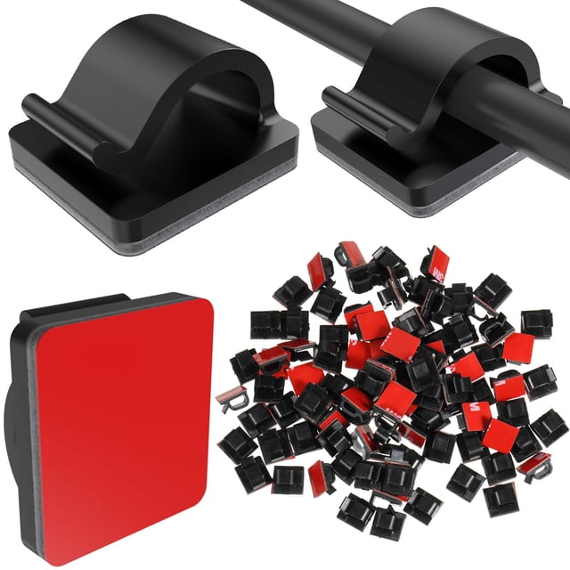 Soporte adhesivo Bulu para cables, 100 unidades, para cable