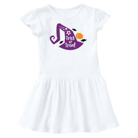 

Inktastic Halloween Trick Or Treat Witch Hat Bats Stars Gift Baby Girl Dress