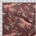 thumbnail image 4 of oneOone Polyester Spandex Brown Fabric Tropical Parrot With Leaves Quilting Supplies Print Sewing Fabric By The Yard 56 Inch Wide, 4 of 4
