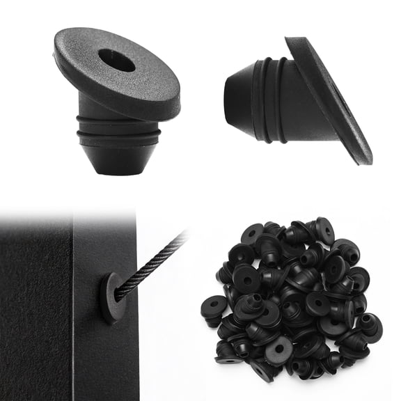 Yescom 60PCS Cable Railing Rubber Grommets 30-Degree Stair Metal Post Protective Sleeves for 1/8" to 3/16" Wire Rope