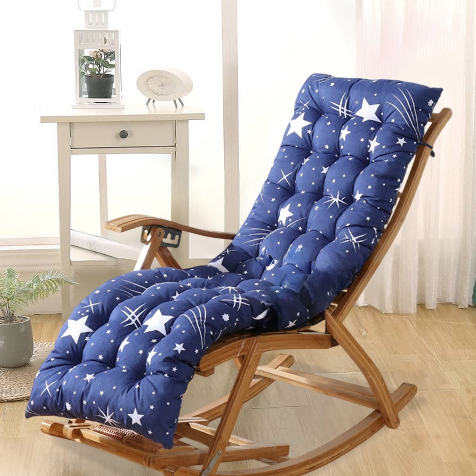 Extra Large Rocking Chair Cushion Thick Chair Pads High Back and Seat Cushion with Ties Outdoor Chaise Lounge Sun Lounger Chair Cushions