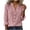 Pink, variant on Sheghy White Tank Top V-Neck A-Line Button Front Long Sleeve for Vacation Loose Fit Tees Tops Pink S