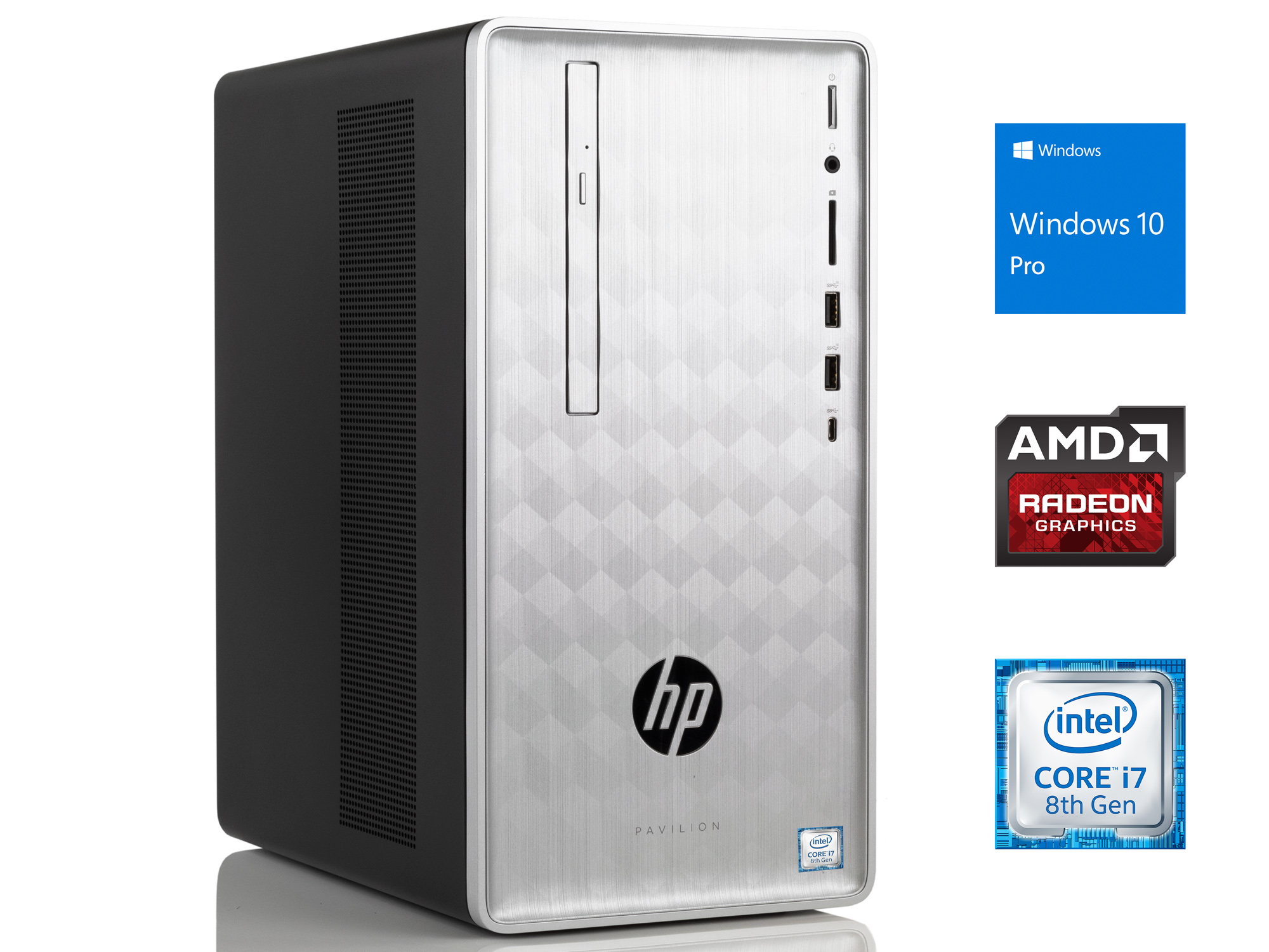 HP Pavilion 590 Desktop SFF, Intel 6Core i78700 Upto 4.6GHz, 32GB RAM