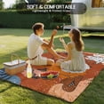 thumbnail image 4 of Western Cowboys Outdoor Rug for Patio/Deck/Porch, Non-Slip Large Area Rug 6 x 9 Ft, Vintage Boho Abstract Cactus Orange Indoor Outdoor Rugs Washable Area Rugs, Reversible Camping Rug Carpet Runner, 4 of 8